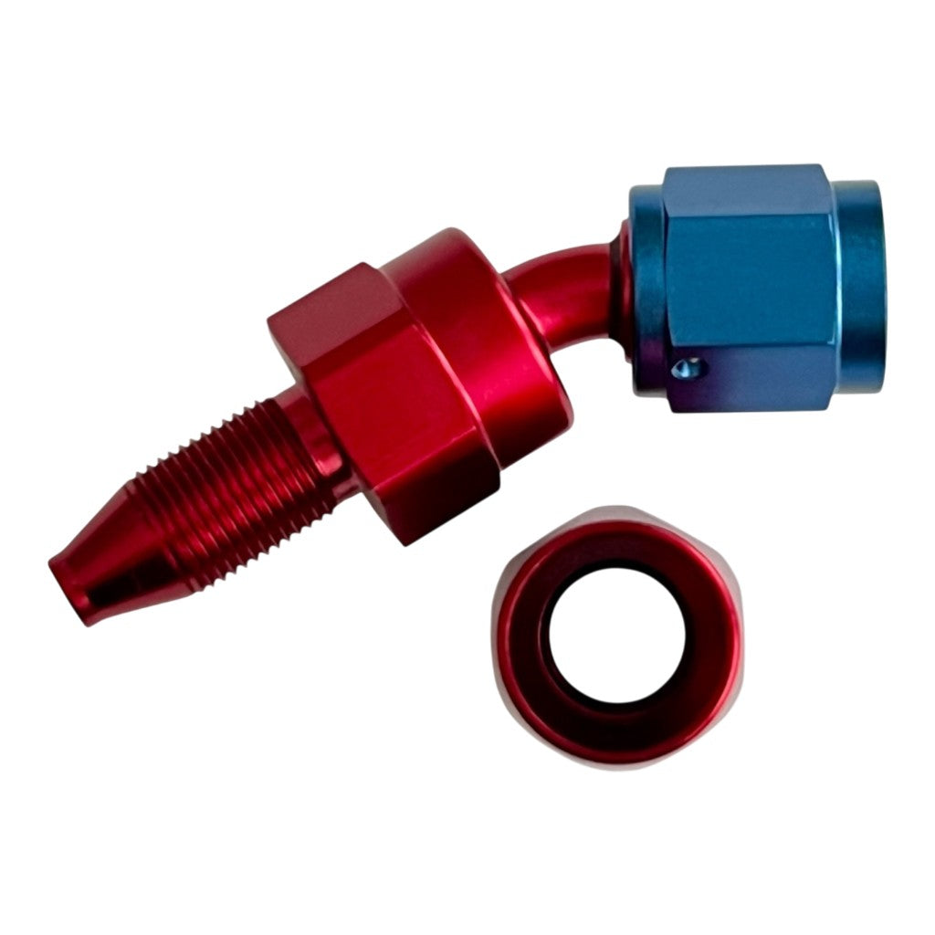 ARD ARE0209-3004-RED/BLU Fitting, Hose End AN4 30° Degree Red/Blue Photo-3 