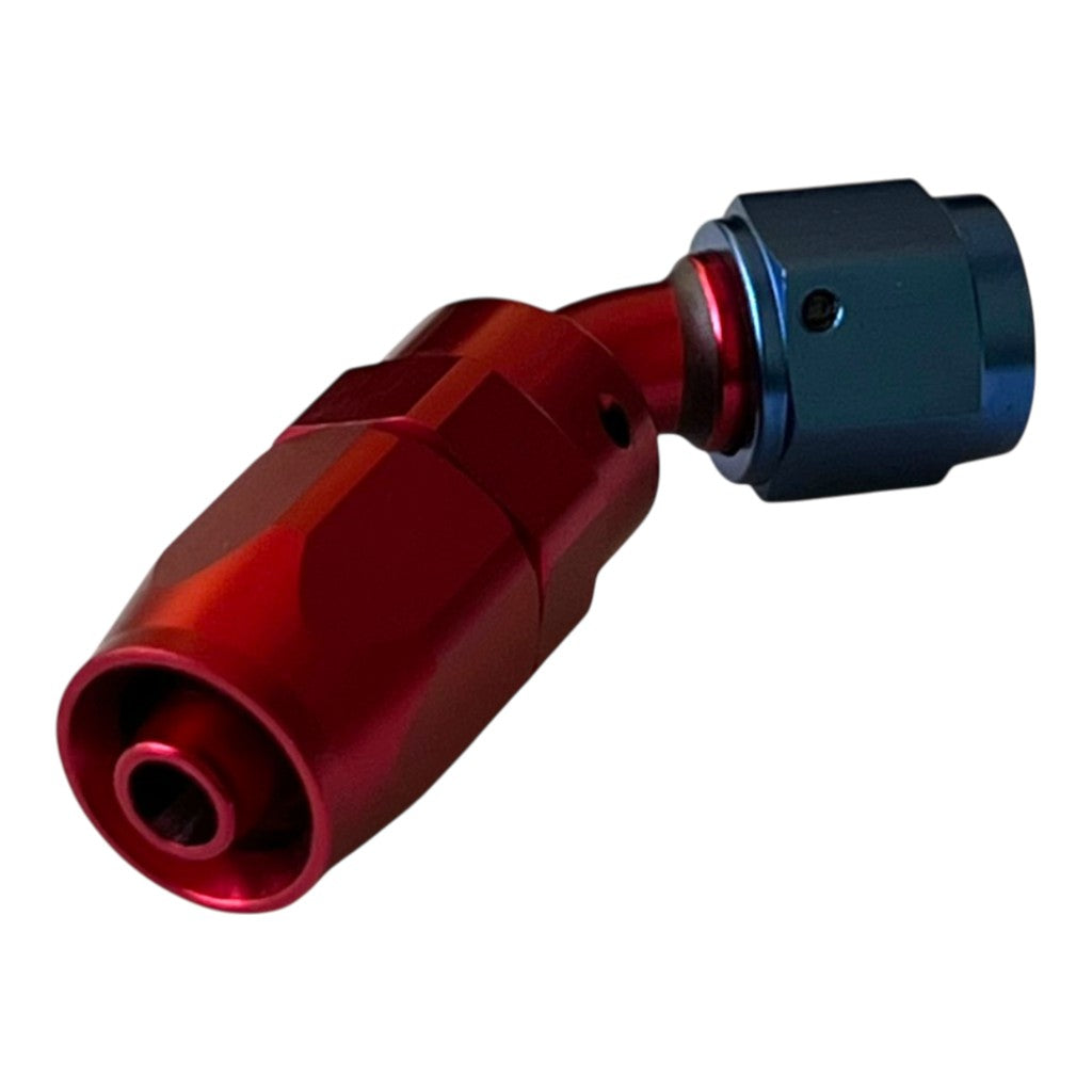 ARD ARE0209-4506-RED/BLU Fitting, Hose End AN6 45° Degree Red/Blue Photo-0 