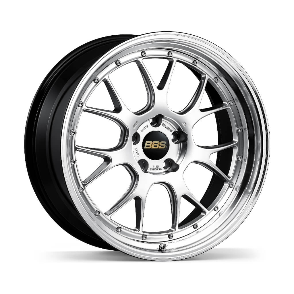 BBS LM300DS-BKBD Forged Aluminum 2-Piece Wheel LM-R LM300 19x8.5 ET38 5x114.3 PFS, Diamond Silver Disk and Black Bright Diamond-cut Rim (DS-BKBD) Photo-0 