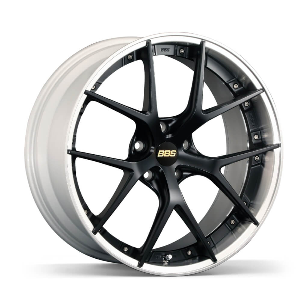 BBS RI-S017MB-SLD RI-S Forged aluminum 2-piece wheel 20x8.5 ET30 5x112 PFS Disk: Matte Black Rim: Silver painted, Diamond-cut (MB-SLD) Photo-0 