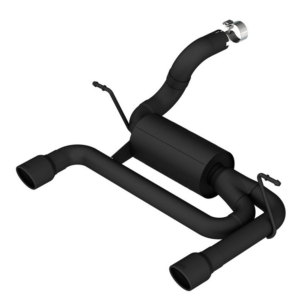 BORLA 11957CB Exhaust System Axle-Back ATAK, 2.75", 2.5" (3.5" Black Tips) for JEEP Wrangler 3.6L (JL / JLU) 2018- Photo-0 
