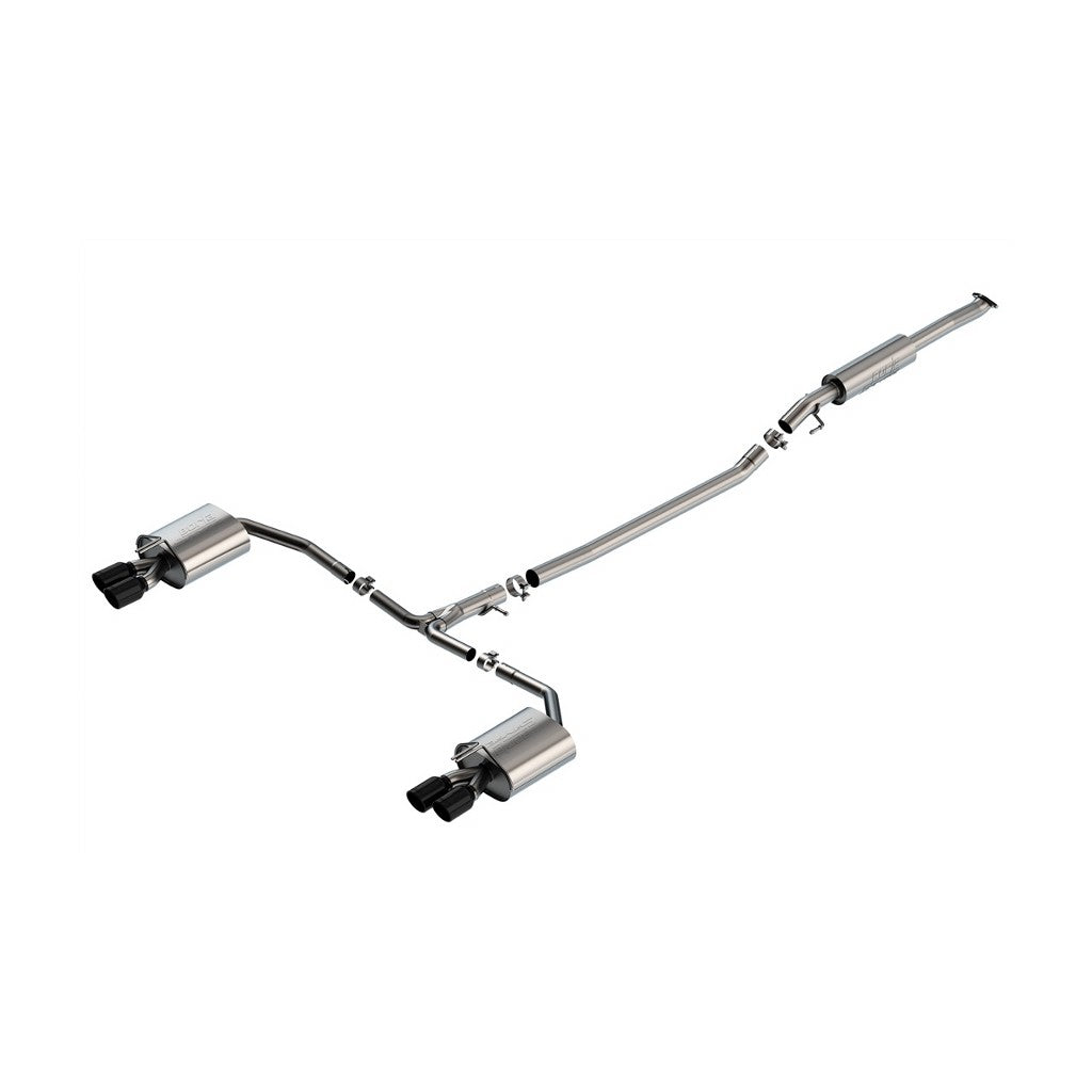 BORLA 140905BC Cat-Back Exhaust System 2.00", 2.75", S-Type (3.5" RD X 6.0" Black Chrome Tips) for HYUNDAI N Line 2.5L i4 2021-2023 Photo-0 