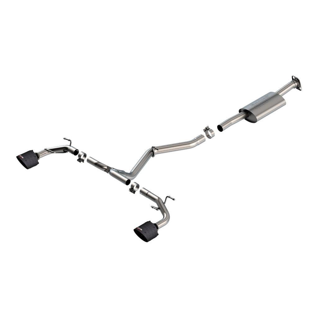 BORLA 140909CFBA Cat-Back Exhaust 2.50", 2", S-TYPE (5" Tips Carbon Fiber With Black Anodized Center) for SUBARU BRZ (ZD8) / TOYOTA GR86 (ZN8) 2022- Photo-0 