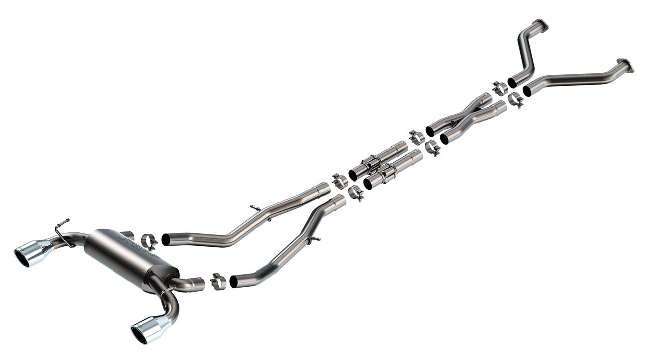 BORLA 140929 Exhaust system Cat-Back S-Type 2.50" S RD RL AC PH SR TIP: 4.50" RD X 7.75" Polished T-304 Stainless Steel for NISSAN Z 2024 Photo-0 