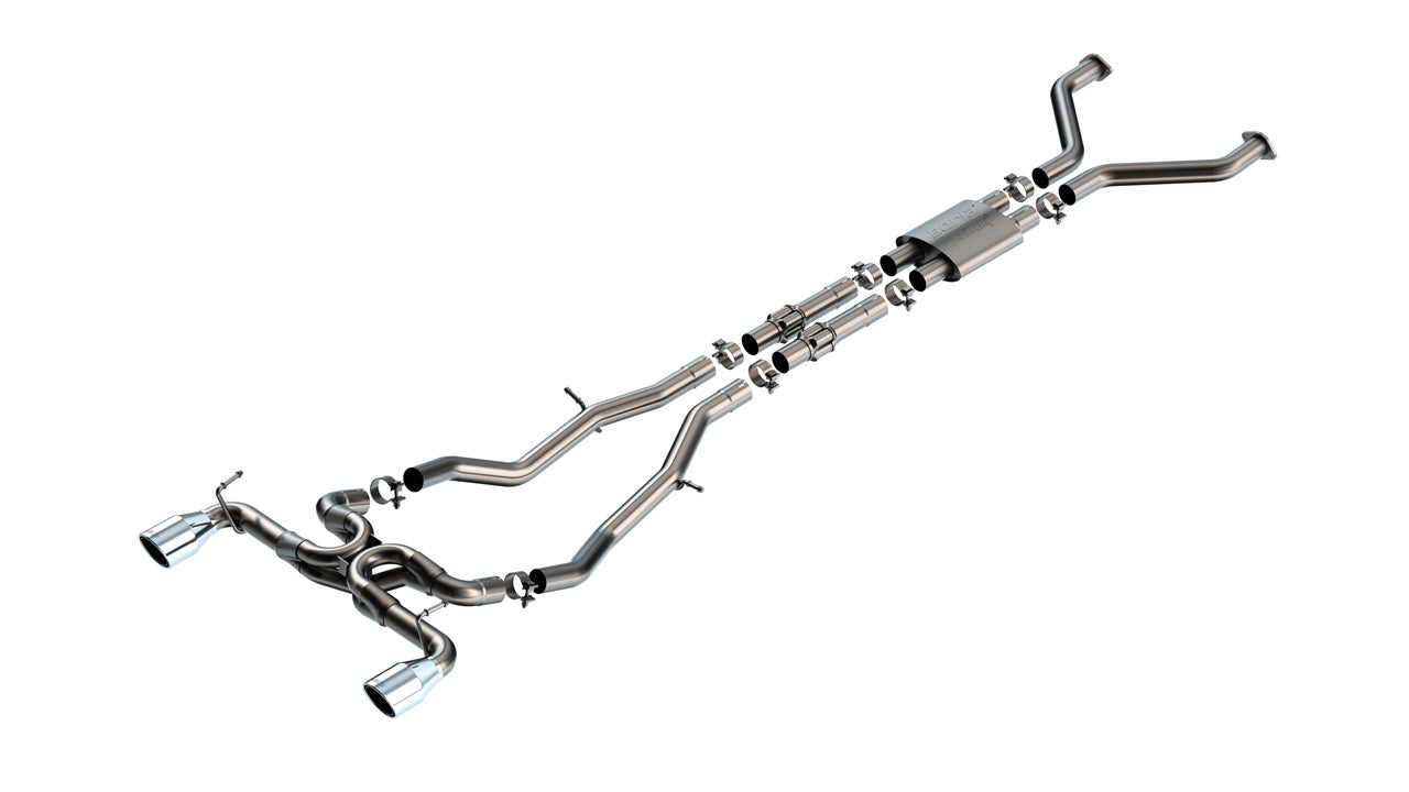 BORLA 140930 Exhaust system Cat-Back ATAK 2.50" S RD RL AC PH SR TIP: 4.50" RD X 7.75" Polished T-304 Stainless Steel for NISSAN Z 2024 Photo-0 
