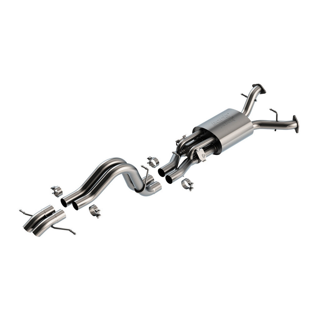 BORLA 140935 Exhaust System Cat-Back 2.75\", ATAK (Dual 2.75\" Turndown Tips) for FORD Bronco Raptor 2022- Photo-0 