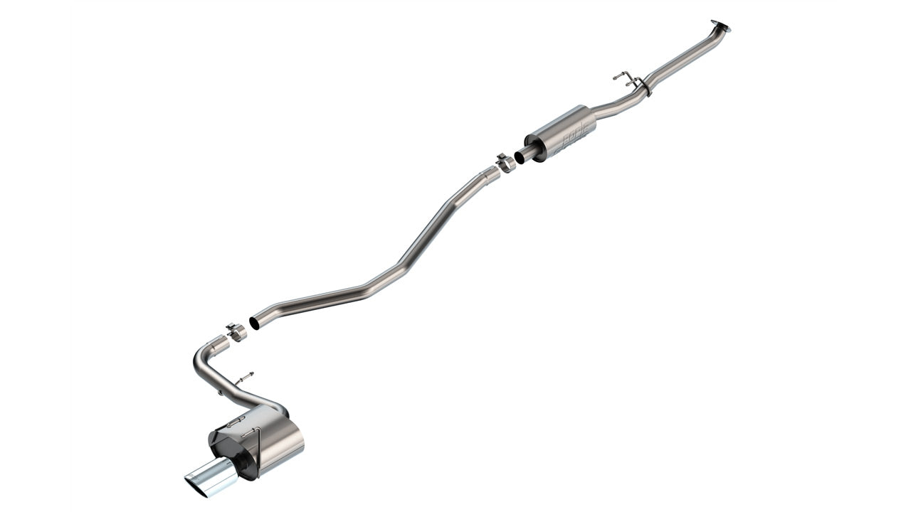 BORLA 140941 Exhaust system Cat-Back S-Type 2.25" S RD RL AC R TIP 4.50" RD X 10.00" Bright chrome for HONDA Civic Sport 2024 Photo-0 