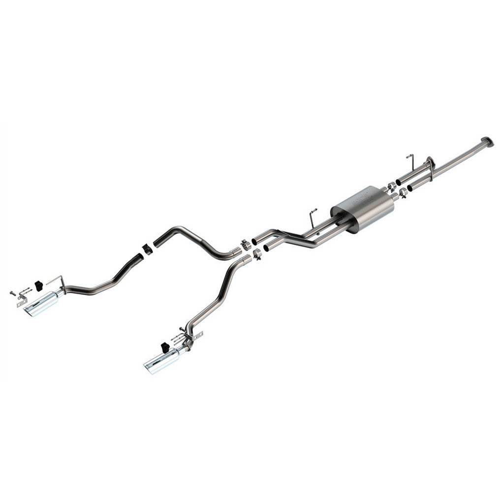 BORLA 141026 Exhaust System Cat-Back 2.25", ATAK (4" Bright Chrome Tips) for TOYOTA Tundra 4.6L / 5.7L V8 2009-2013 Photo-0 