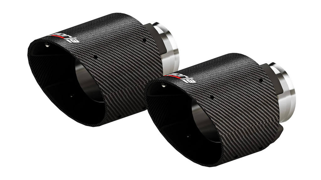 BORLA 60729CFBA Exhaust optional tips (pair) - 5" OUTLET CARBON FIBER BLACK ANODIZED for CHRYSLER 300C 2023/ DODGE CHARGER '15-'24 Photo-0 