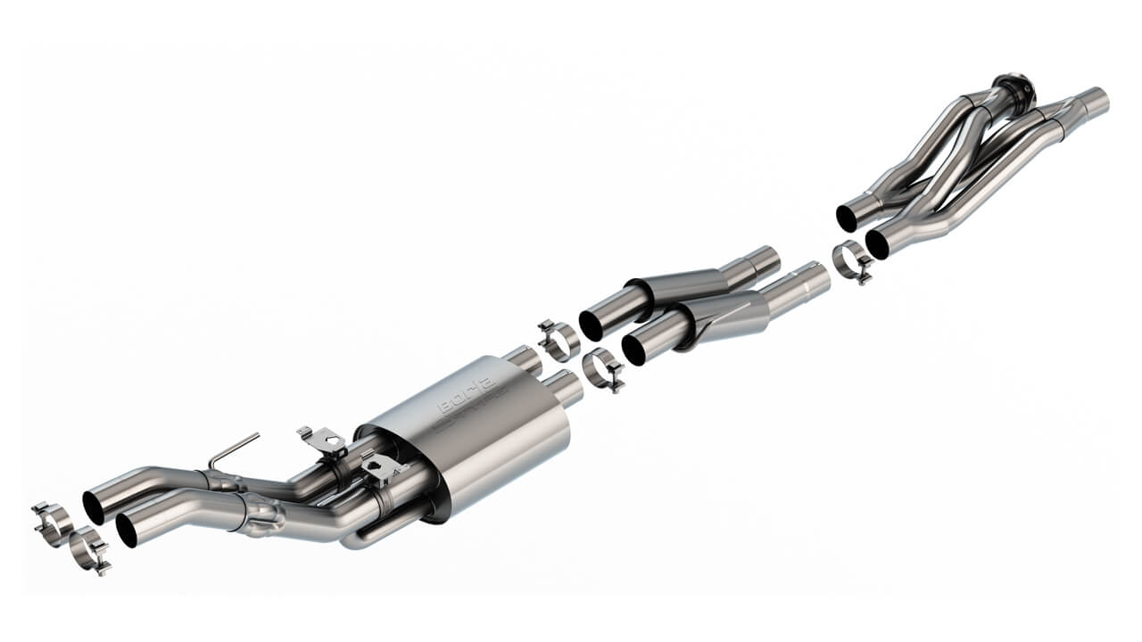 BORLA 60736 Mid-section of exhaust system S-TYPE for FORD F-150 Raptor R 5.2L V8 SC AT 4WD 4DR CC SB 145.4" WB 2023-2024 Photo-0 