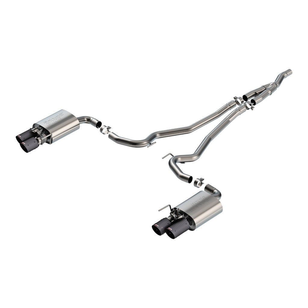 BORLA 140980CFBA Cat-Back Exhaust 2.5", S-TYPE, Carbon Fiber for MUSTANG EcoBoost 2.3L AT RWD 2024-2026 Photo-0 
