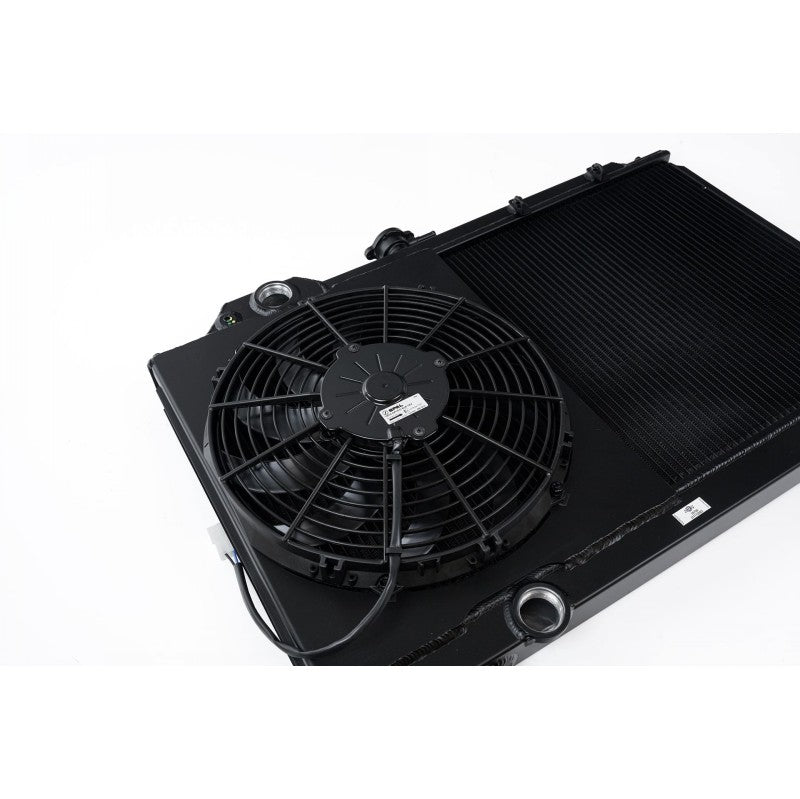 CSF 7075B Full Size Slim All Aluminum Radiator with 12-inch SPAL Fan and Shroud (black) for MITSUBISHI Lancer Evolution 4/5/6/7/8/9 1996-2007 Photo-1 