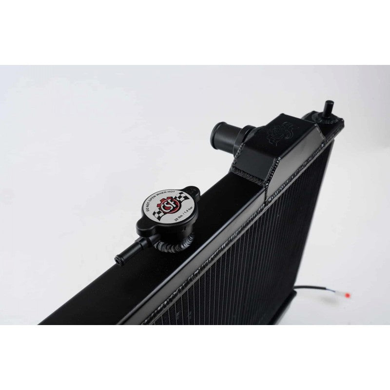 CSF 7075B Full Size Slim All Aluminum Radiator with 12-inch SPAL Fan and Shroud (black) for MITSUBISHI Lancer Evolution 4/5/6/7/8/9 1996-2007 Photo-2 