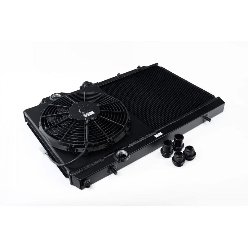 CSF 7075B Full Size Slim All Aluminum Radiator with 12-inch SPAL Fan and Shroud (black) for MITSUBISHI Lancer Evolution 4/5/6/7/8/9 1996-2007 Photo-0 