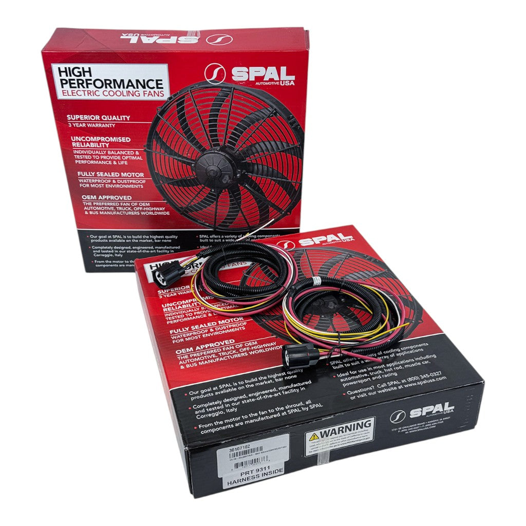 CSF 8374 Motorsport Dual-Pass Radiator with Shroud + 14" SPAL Brushless Fans and Harnesses Photo-10 