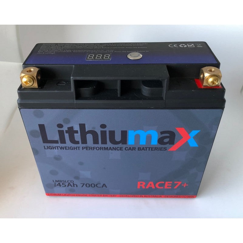LITHIUMAX LMBSLCD7 Battery RACE7+ with LCD 700CA 45A Photo-0 