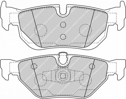 FERODO FCP1807H DS2500 Brake pads rear BMW E90/E91/E92 318/320/325/330 / E87 130i Photo-0 