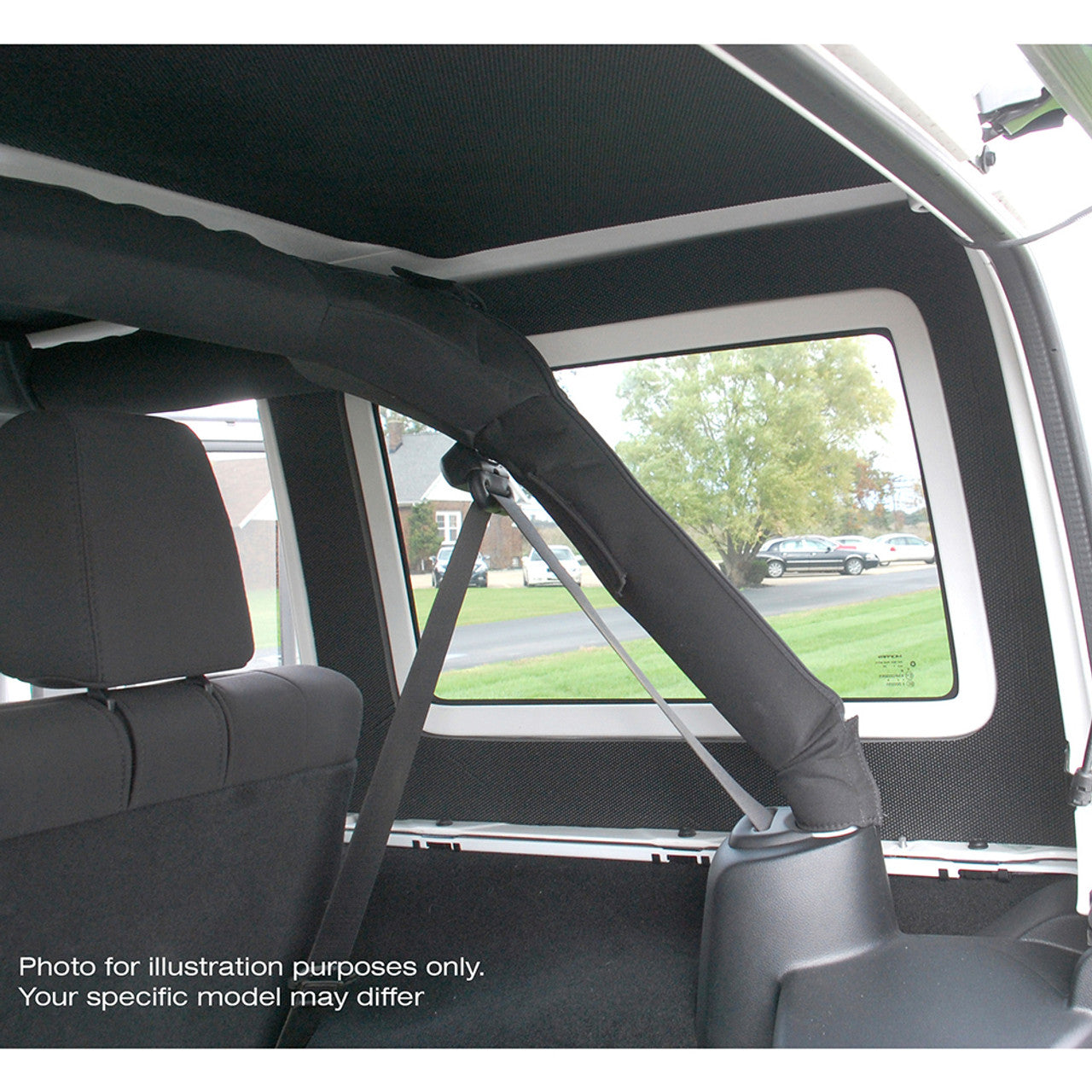 DEI 50177 Black Leather Look Rear Side Window Only for JEEP Wrangler JL 4-Door Photo-4 