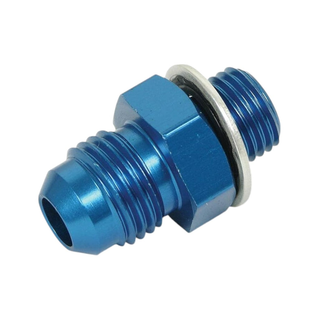 EARLS EAR-991945ERL Aluminum Carburetor Inlet Fitting -6 AN to 12mm x 1.25 Male, Blue Photo-0 