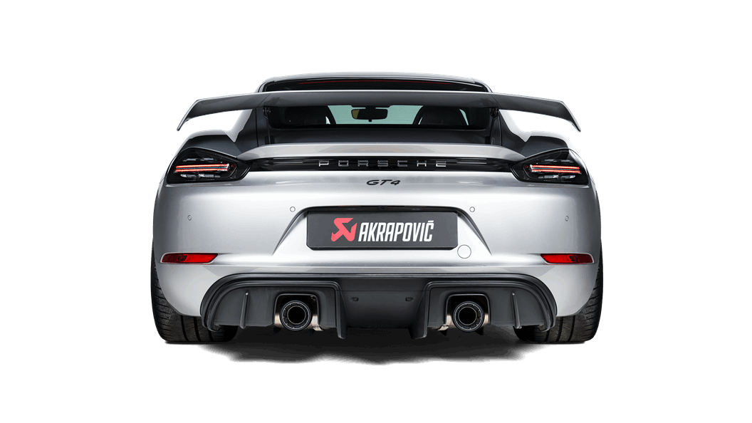 AKRAPOVIC TP-T/S/28 Tail Pipe Set (Titanium) Black for PORSCHE 718 Cayman GTS 4.0 / Boxster GTS 4.0 2020-2024 Photo-2 