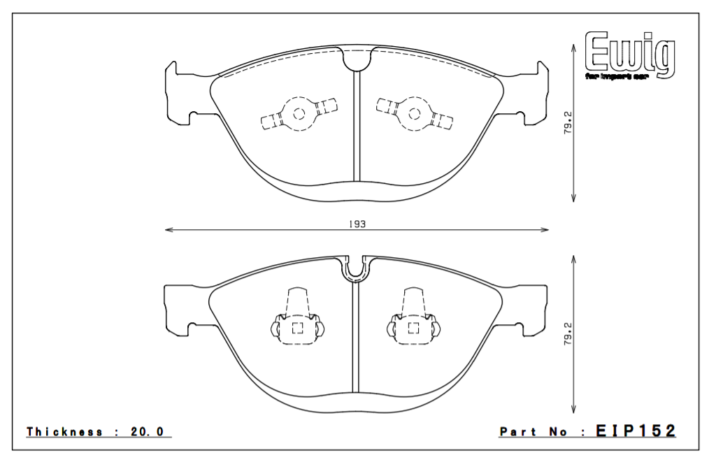 ENDLESS EIP152ME20 Front brake pads BMW M5 E60/M6 E63 Coupe/E64 Cabrio Photo-0 