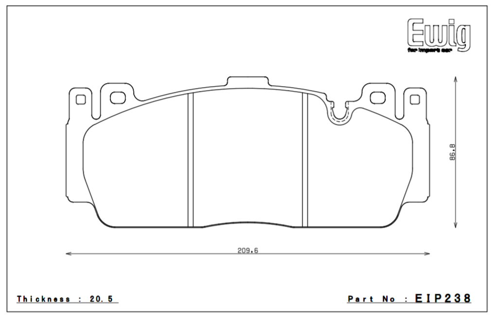 ENDLESS EIP238ME20 Front brake pads BMW M2 Competition, F80/F82 M3/M4 (CCM), F10 M5 Photo-0 