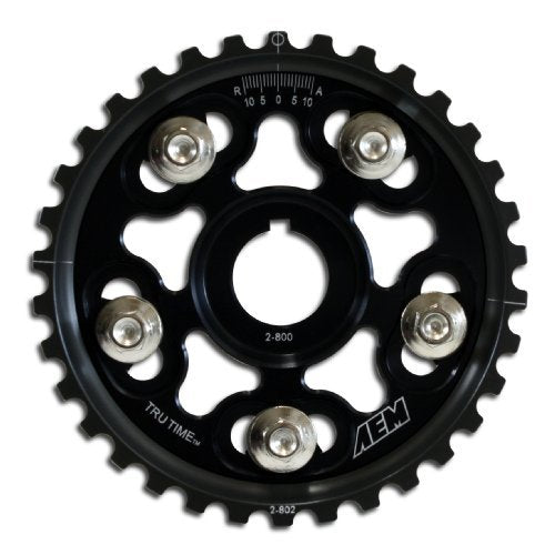 AEM 23-802BK Tru-Time Adjustable Cam Gears for HONDA / ACURA B16 / B18 black Photo-0 