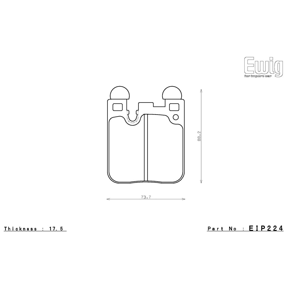 ENDLESS EIP224MA45B Rear Brake Pads MA45B for BMW M2 (F87) / M3 (F80) / M4 (F82) Photo-1 