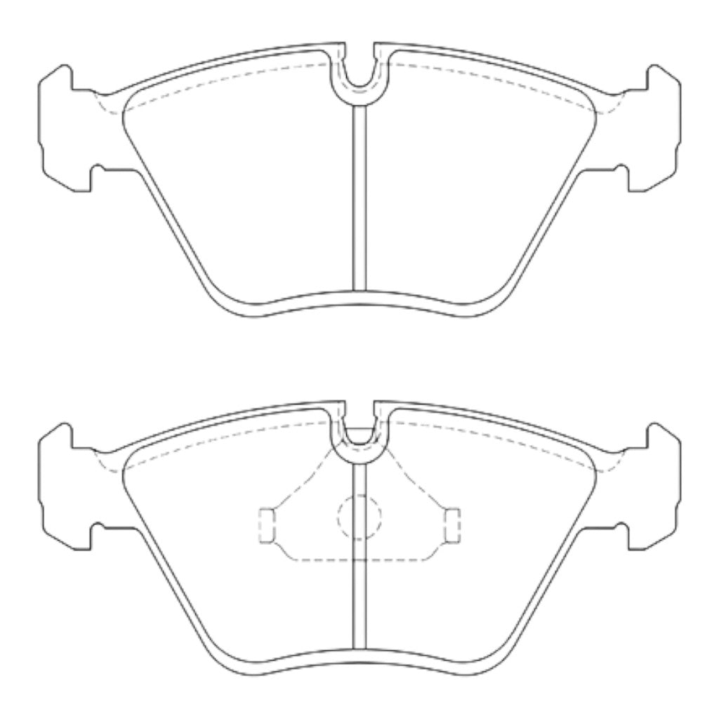 ENDLESS EIP017MXPL Front Brake Pads for BMW 3 Series 330 / M3 (E36/E46)/5 Series (E34/E39/E60)/7 Series (E32/E38)/Z4 / Z4 M Coupe/ M Roadster (E85/E86)/X3 (E83) Photo-0 