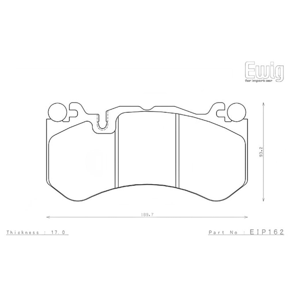ENDLESS EIP162MX87 Front Brake Pads MX87 Compound for MERCEDES-BENZ C-Class C63/C63 S AMG (W204/W205)/E-Class E63/E63 S AMG (W211-W213/S212-S213) Photo-0 