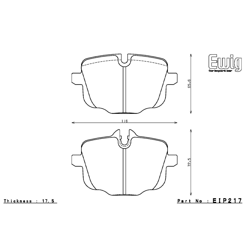 ENDLESS EIP217S91F Rear Brake Pads for BMW M2 (G87) / M3 (G80) / M4 (G82) Photo-1 