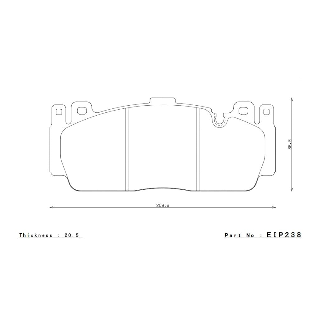 ENDLESS EIP238ME22 Front Brake Pads ME22 for BMW M2 Competition (F87) / M5 (F10) / M6 (F12 / F13) Photo-1 
