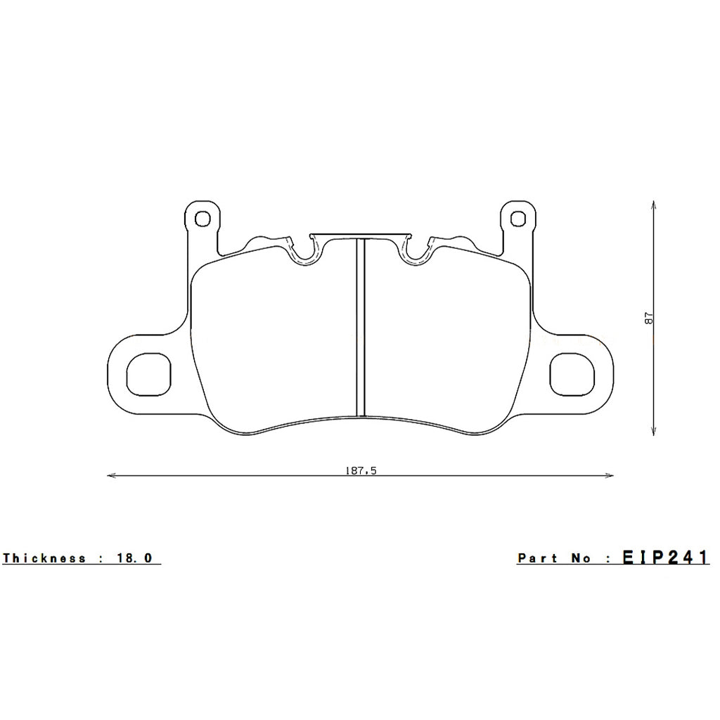 ENDLESS EIP241MA45B Rear Brake Pads MA45B for PORSCHE 911 GT3 / GT3RS / Turbos S (991) Photo-1 