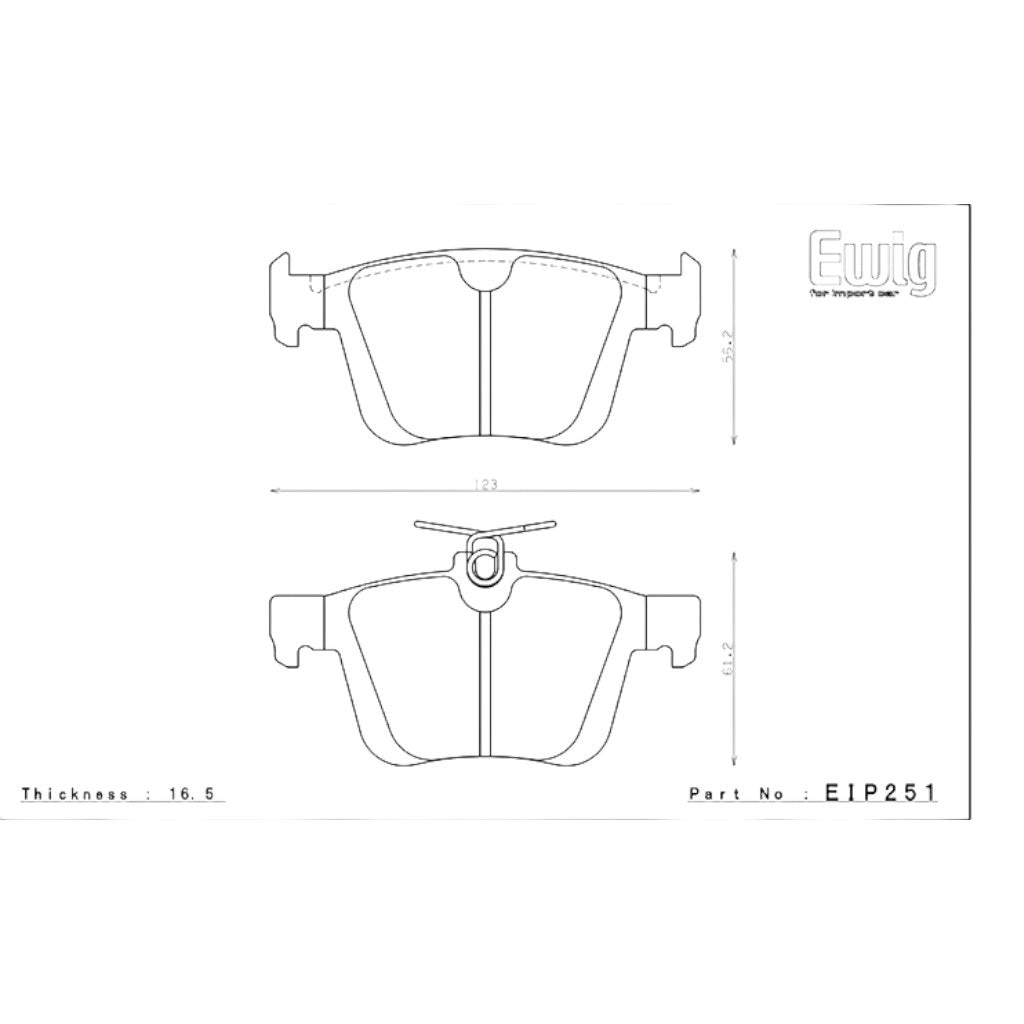 ENDLESS EIP251MX87 Rear Brake Pads for AUDI RS3 / RS4 / RS5 / RS6 / R8 / TTRS Photo-1 