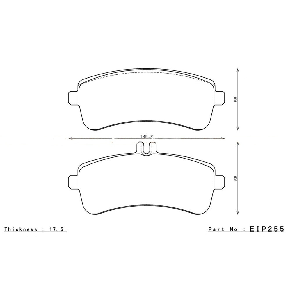 ENDLESS EIP255MA45B Rear Brake Pads MA45B for MERCEDES-Benz SL65 AMG / GT AMG / C63 AMG Photo-1 