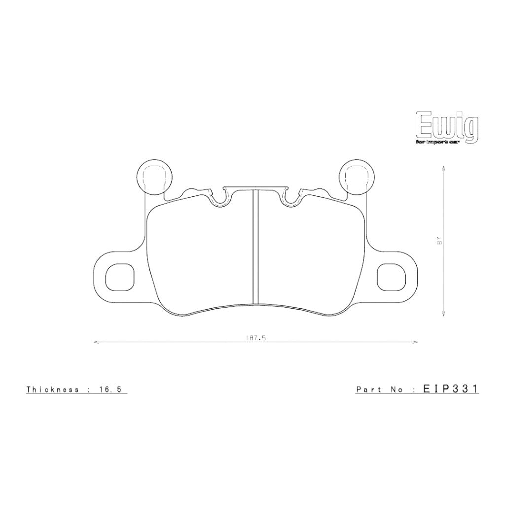 ENDLESS EIP331ME20 Rear Brake Pads for PORSCHE 911 Turbos S (992) Photo-1 