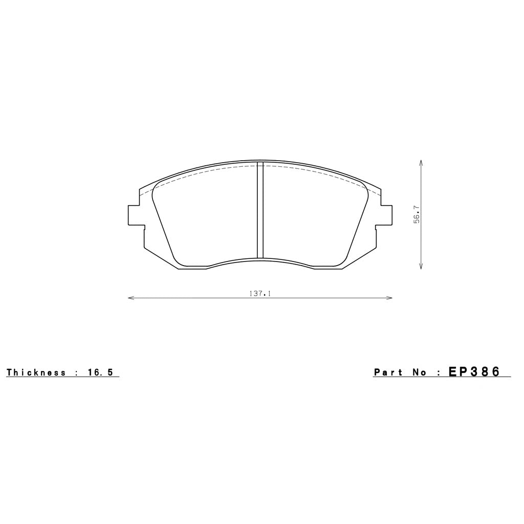 ENDLESS EP386ME20 Front Brake Pads ME20 Compound for SUBARU BRZ (ZC6) / Impreza WRX (GH8) / TOYOTA GT86 (ZN6) Photo-1 