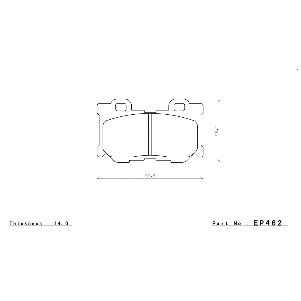 ENDLESS EP462MX72PL Rear Brake Pads MX72-PLUS for NISSAN 370Z (Z34) / INFINITI Q50 / Q60 / Q70 Photo-2 