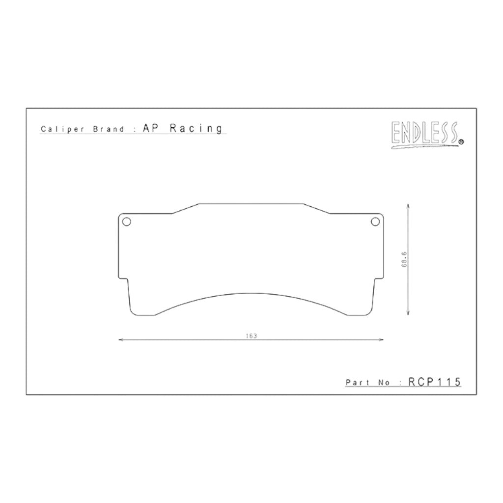 ENDLESS RCP115MA45B Brake pads AP Racing CP5555 / CP5570 Calipers Photo-1 