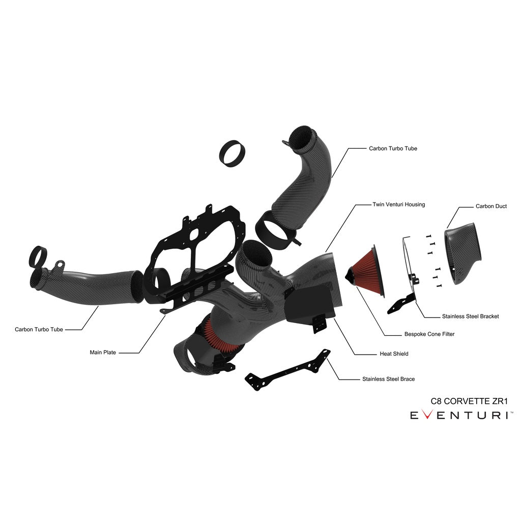 EVENTURI EVE-ZR1VT-CF-INT Air Intake System (Carbon) for CHEVROLET Corvette ZR1 Coupe (C8) 2025- Photo-9 