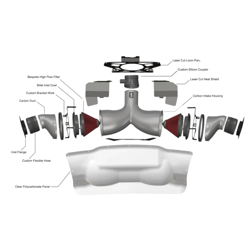 EVENTURI EVE-C8HTC-CF-INT-EU Air Intake System (Carbon) for CHEVROLET Corvette Stingray Hard Top Convertible (C8) Photo-3 