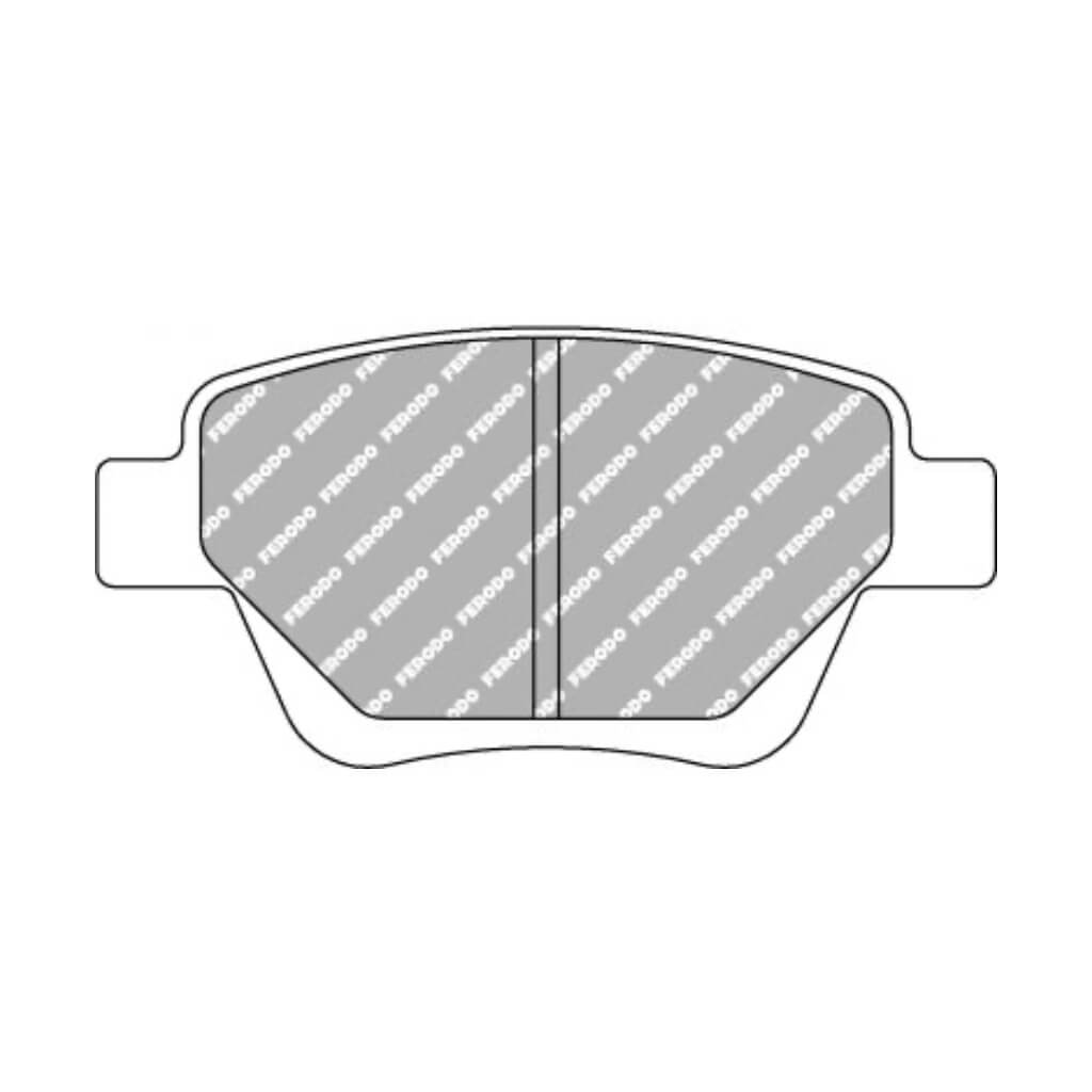 FERODO FCP4316H Rear Brake Pads DS2500 for VW Golf (Mk6) / Passat B7 / Scirocco / AUDI A3 (8P) Photo-0 