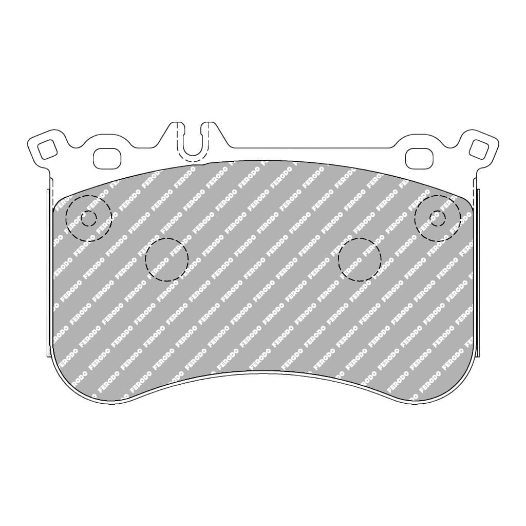 FERODO FCP4806H Front Brake Pads DS2500 for MERCEDES-BENZ A 45 AMG (W176) / CLA 45 AMG (C117) / GLA 45 AMG (X156) Photo-0 