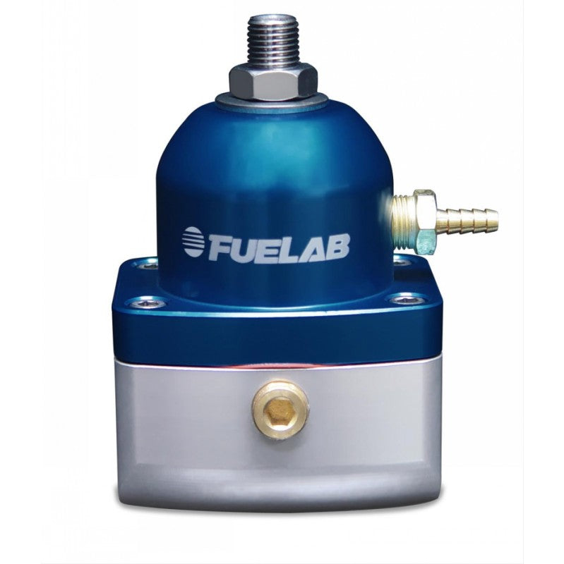 FUELAB 53502-3-T Mini Fuel Pressure Regulator TBI (10-25 psi, 6AN-In, 6AN-Out) Blue Photo-0 