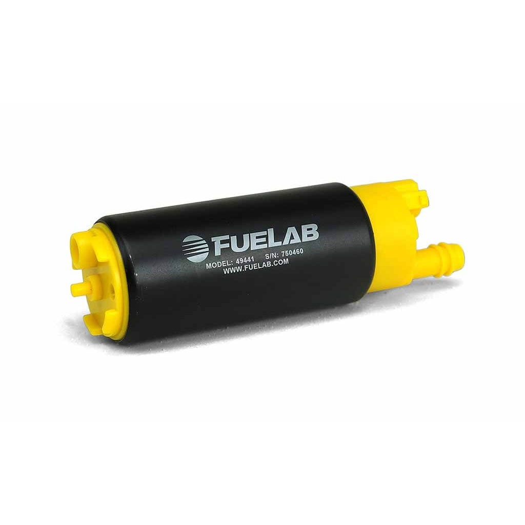 FUELAB 49441 In-Tank Fuel Pump (340 LPH @ 3 bar, 13.5v) Inlet Offset from Outlet Photo-1 