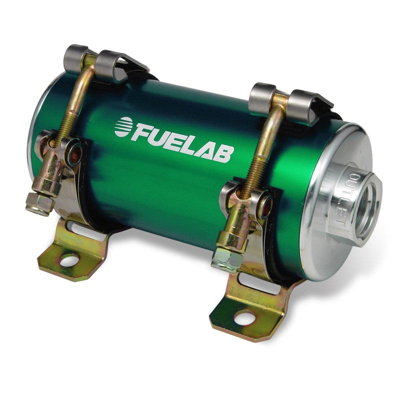 FUELAB 41402-6 EFI In-Line Fuel Pump PRODIGY (140 GPH @ 45 PSI, 100 PSI max, up to 1400 HP) Green Photo-0 