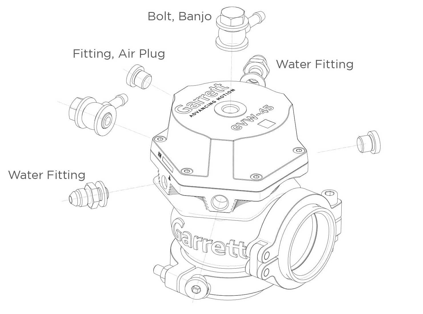 GARRETT 895519-0001 Valve Fitting Plug Air 10mm for GVW-40 / GVW-45 / GVW-50 Photo-1 