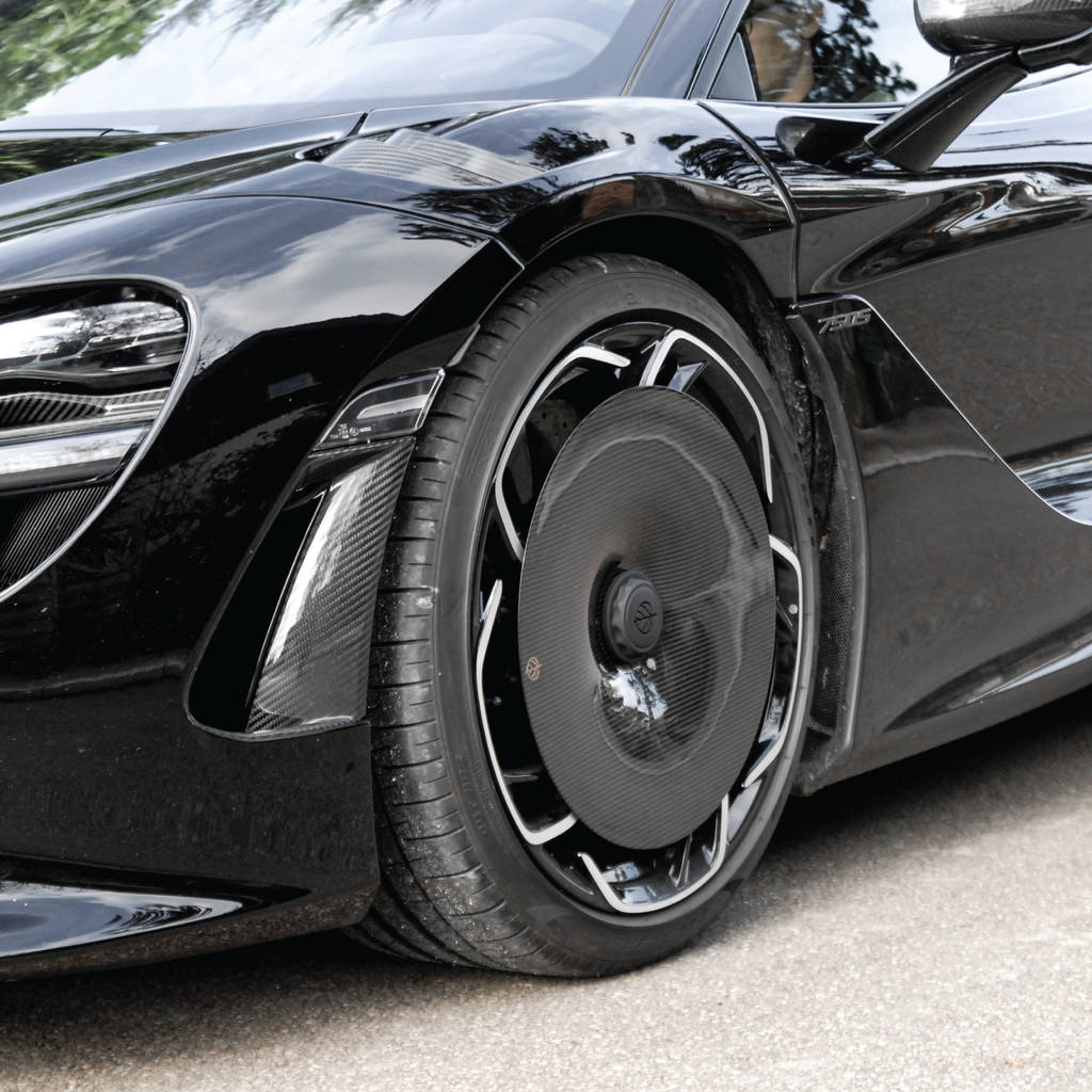 GOLD LEAF ADEVO-MCL750S-MT Wheel Covers Aero Disc EVO (Carbon / Matte) for MCLAREN 750S OEM Wheels Photo-15 