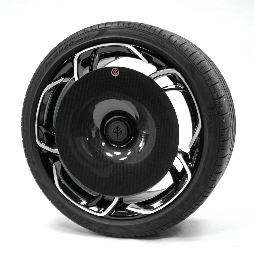 GOLD LEAF ADEVO-MCL750S-GL Wheel Covers Aero Disc EVO (Carbon / Gloss) for MCLAREN 750S OEM Wheels Photo-2 