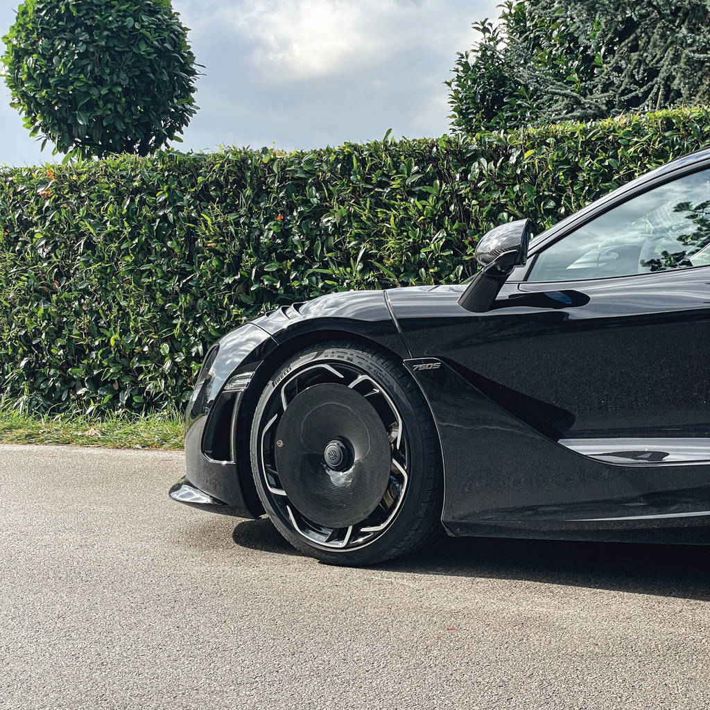 GOLD LEAF ADEVO-MCL750S-MT Wheel Covers Aero Disc EVO (Carbon / Matte) for MCLAREN 750S OEM Wheels Photo-7 